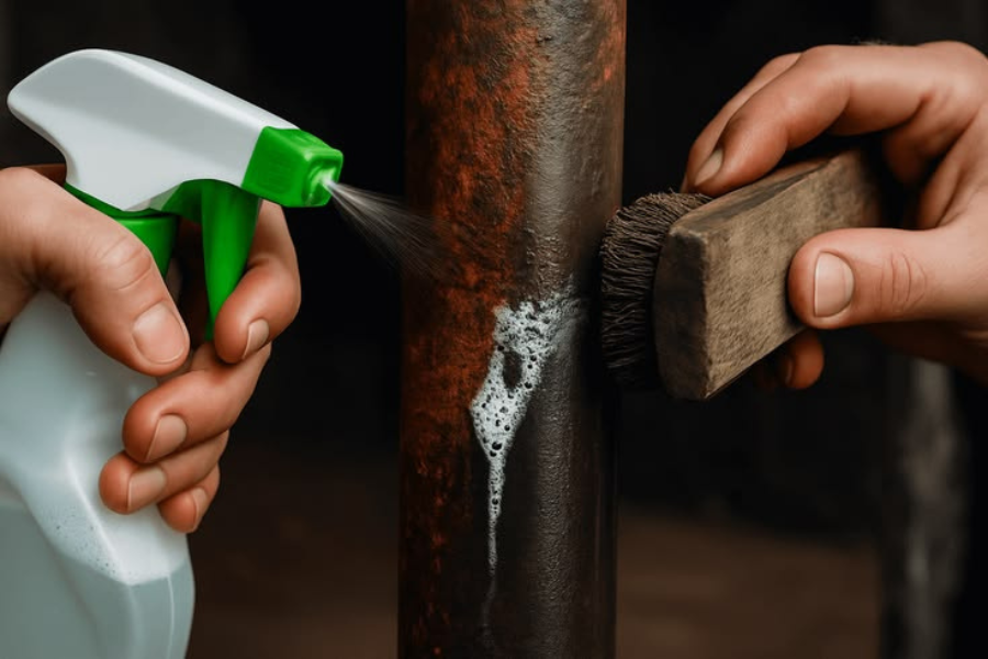 membersihkan karat dengan sabun cuci piring